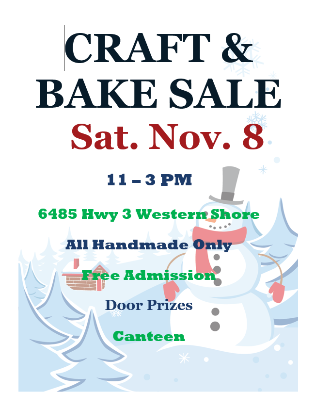 CRAFT & BAKE SALE