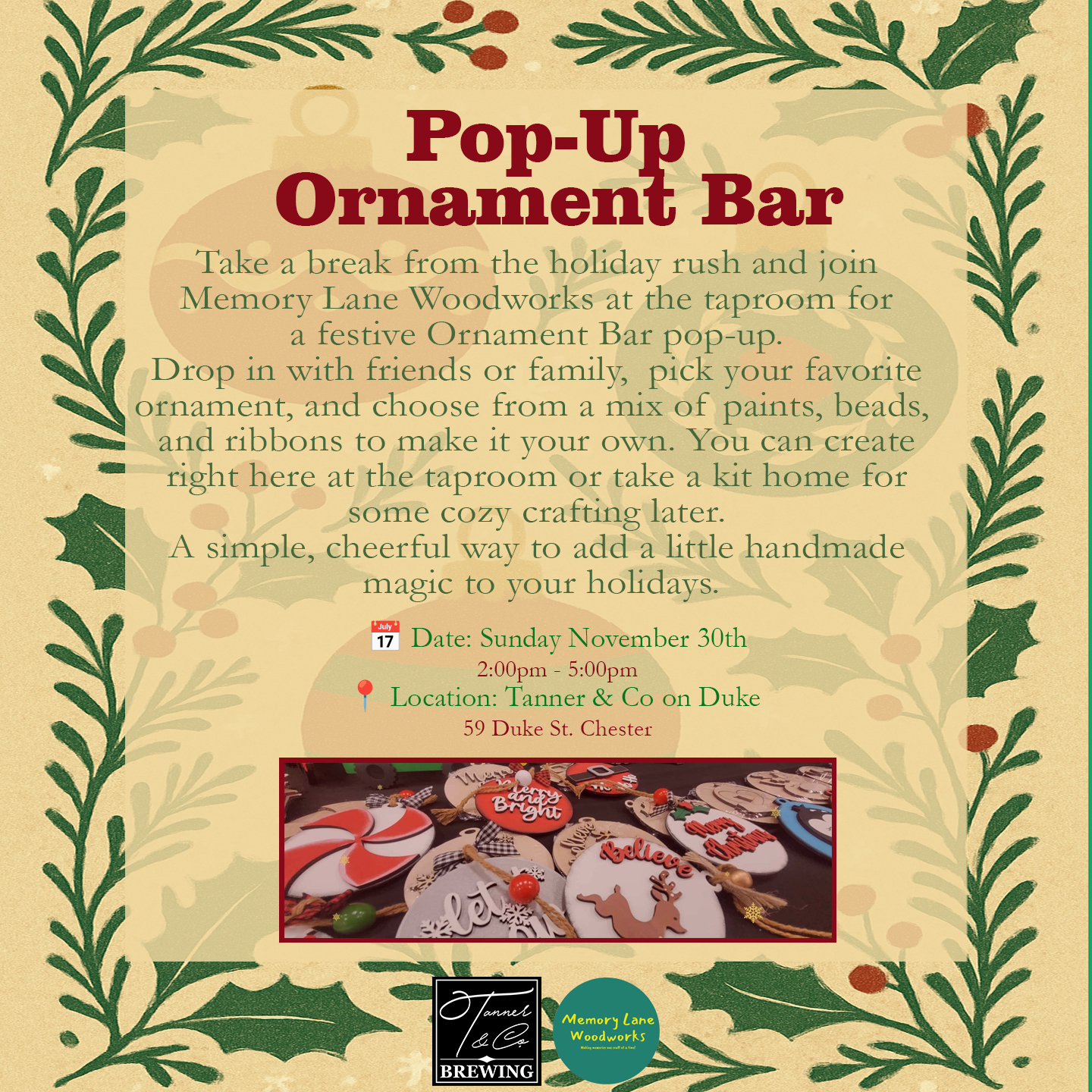 Pop Up Ornament Bar