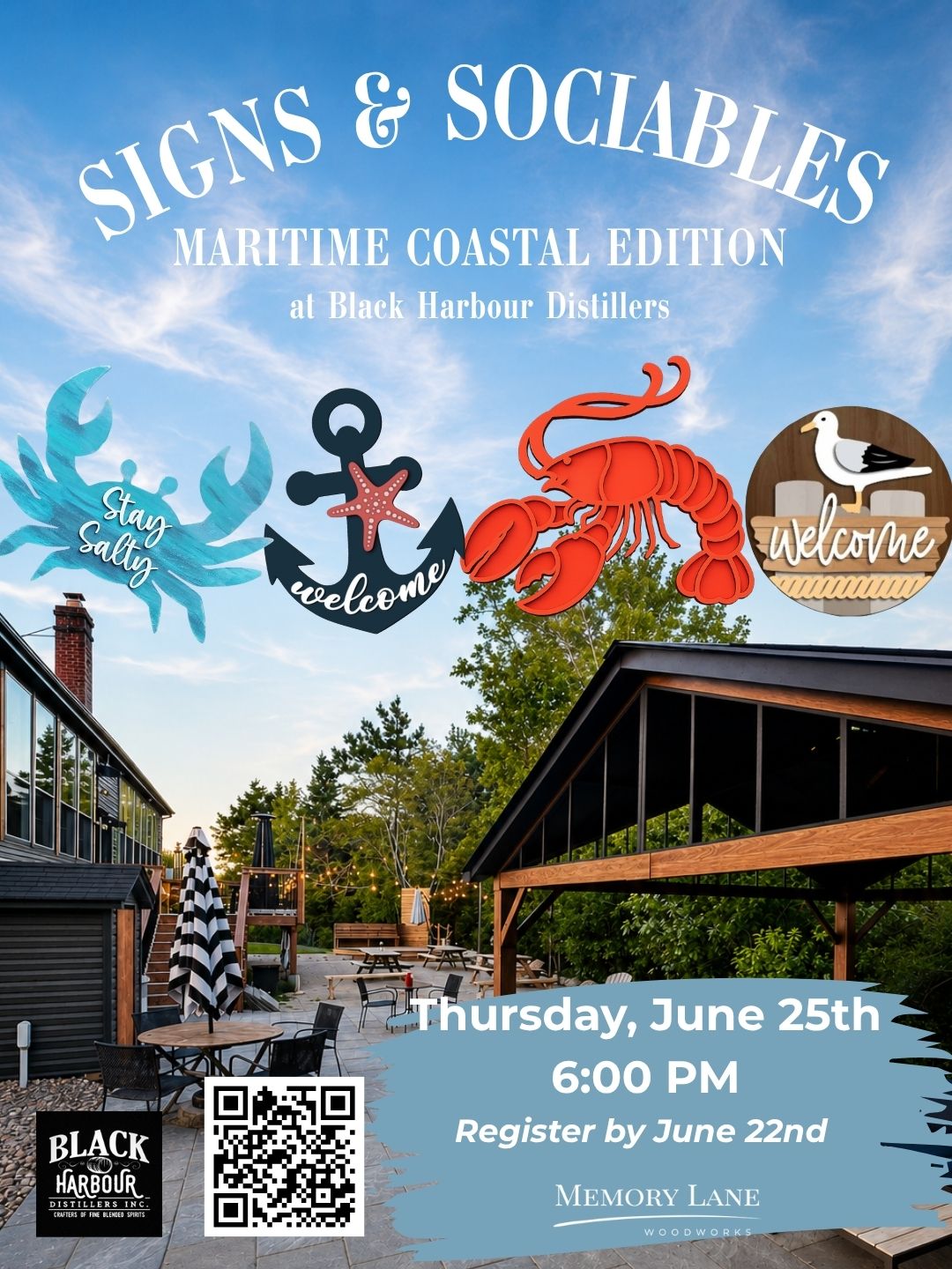 Signs & Sociables Maritime Coastal Edition at Black Harbour Distillers